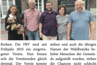 Pressebericht: Freie Bürgervertreter Kerken e.V.